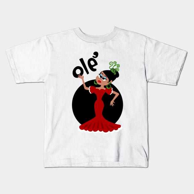 Flamenco Kids T-Shirt by soniapascual